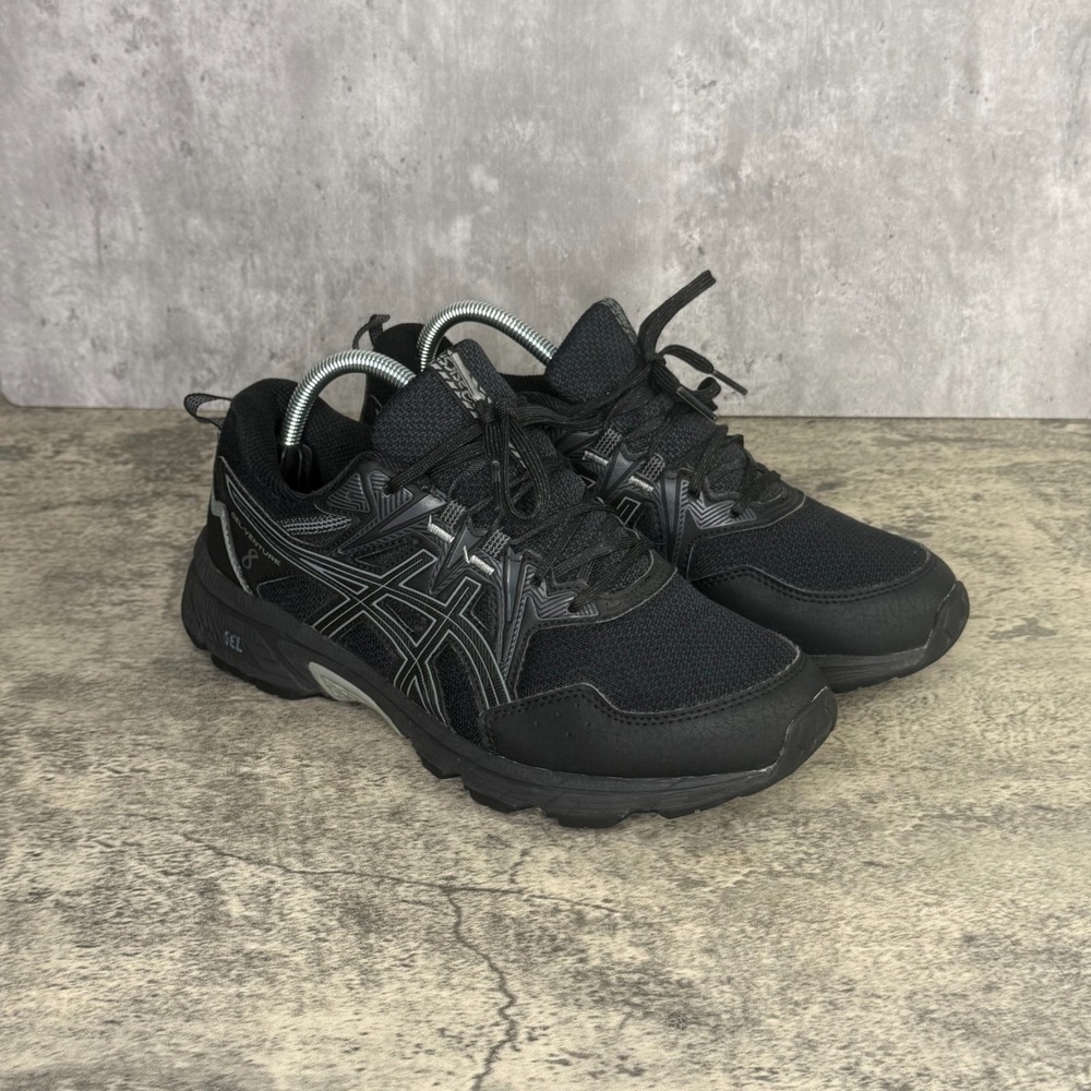 ASICS Gel-Venture 8 Sneakers Men 8.5 Black Trail Running Athletic